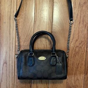 Coach Black Signature Leather Purse